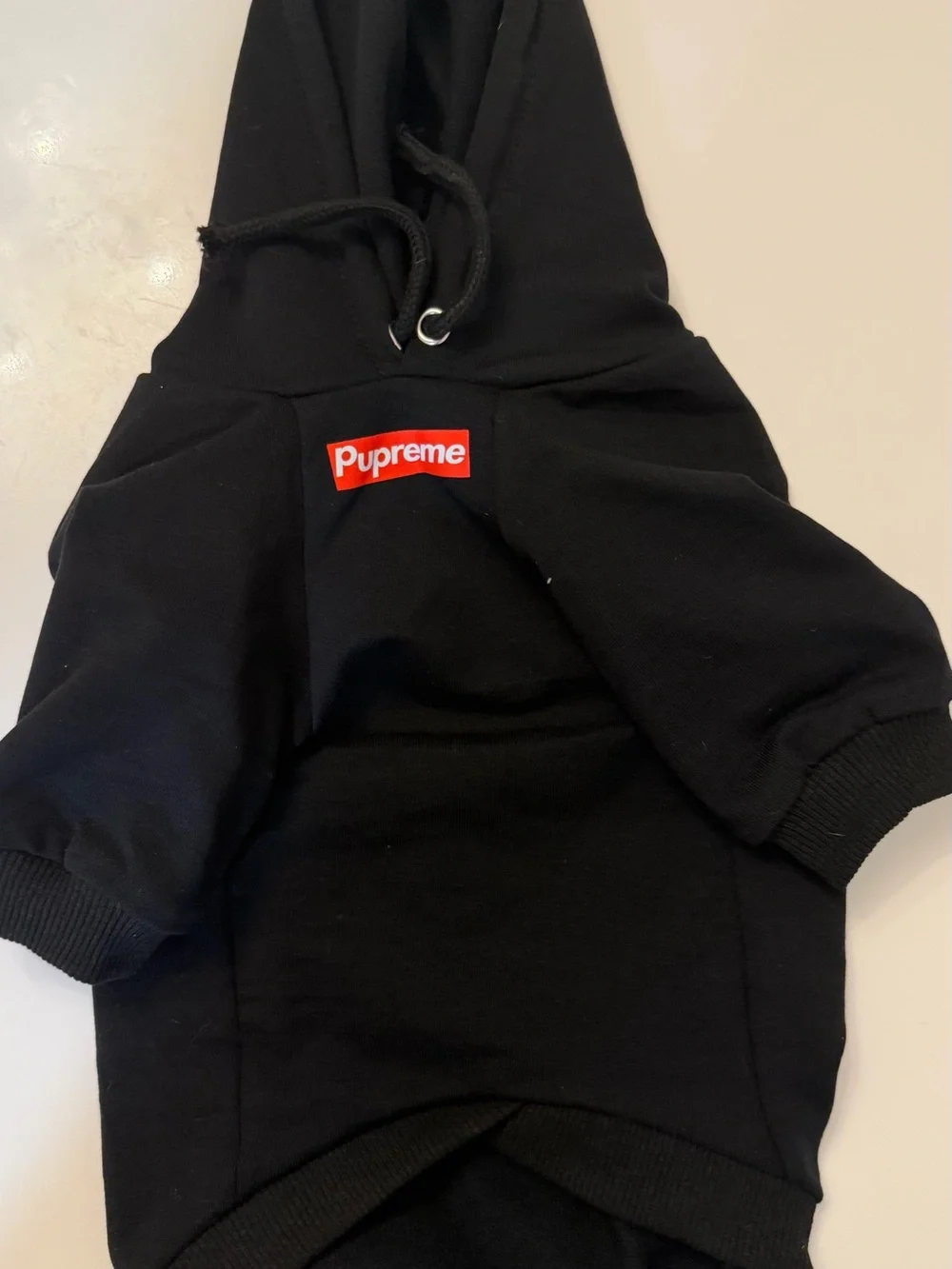 Black Hoodie with Red Logo 